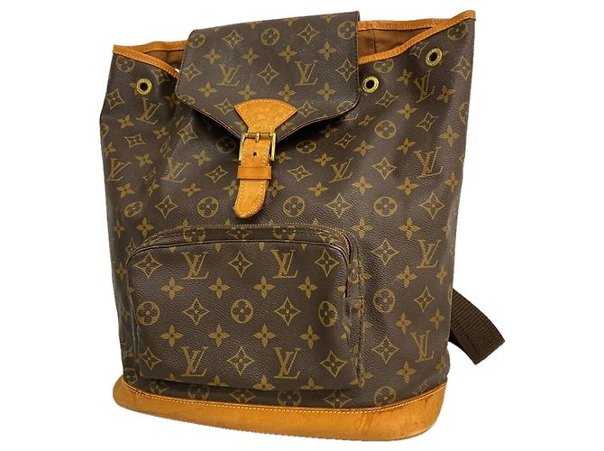 Borsa a tracolla Louis Vuitton Monogram Montsouris GM Marrone