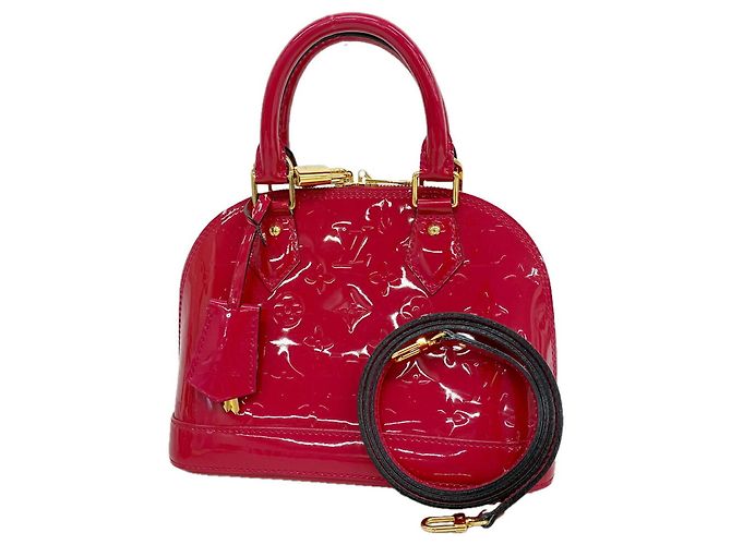 Louis Vuitton Alma BB Vernis Handtasche Pink