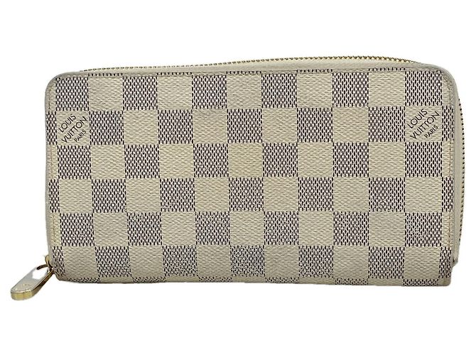 Cartera Zippy Louis Vuitton Damier Azur Blanco
