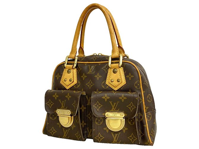 Borsa Louis Vuitton Monogram Manhattan PM Marrone