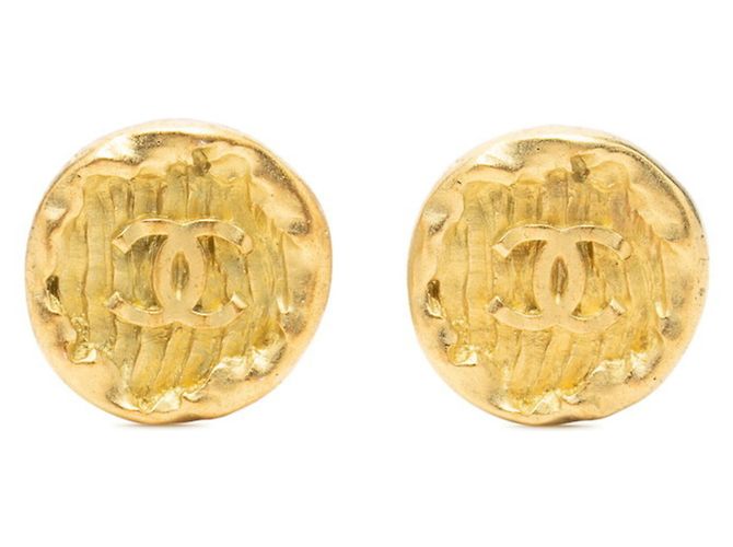 Boucles d'oreilles clips Chanel Vintage Gold Doré