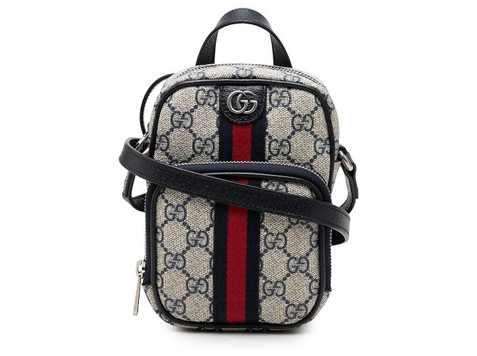 Bolsa Gucci Mini GG Supreme Web Ophidia Bege