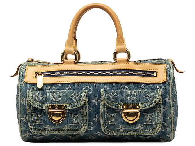 Néo speedy Louis Vuitton Blue Monogram Denim Neo Speedy 30 Bleu