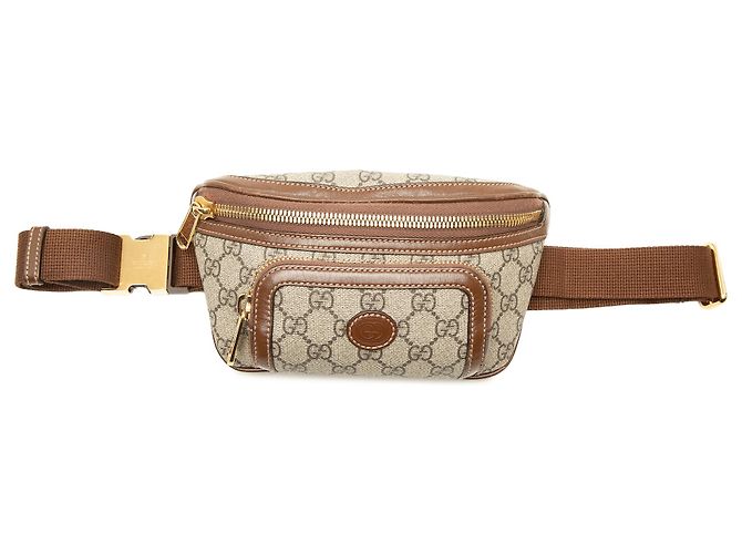 Borsa cintura Gucci Beige GG Supreme Interlocking G
