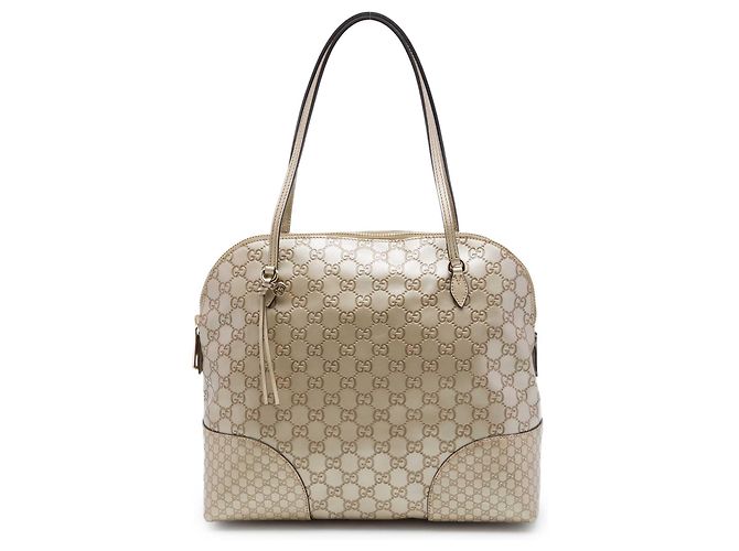 Bolsa Gucci Gold Medium Guccissima Bree Dome Tote