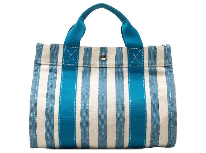 Hermès Blue Toile Cannes PM Bleu