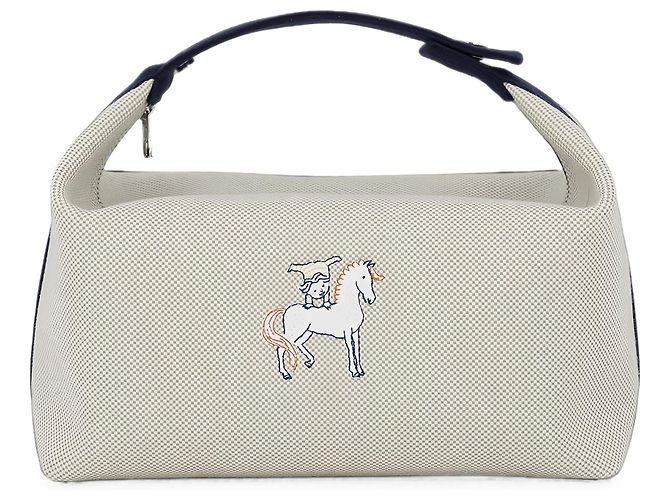 Hermès Beige Large Toile Bride A Brac Cabriole Case