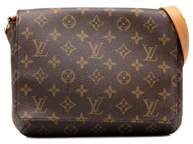 Louis Vuitton Brown Monogram Musette Tango Short Strap Marrone