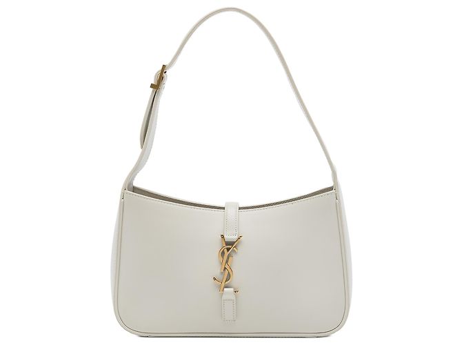 Autre Marque Saint Laurent Le 5 a 7 em couro de bezerro liso branco Fora de branco