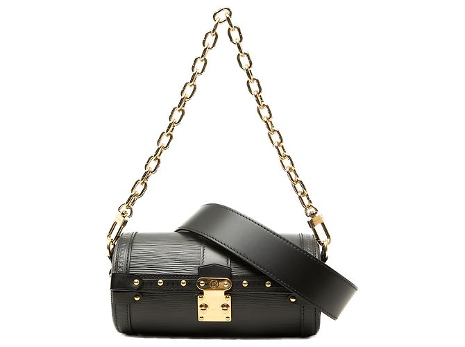 Louis Vuitton Black Epi Papillon Trunk Schwarz