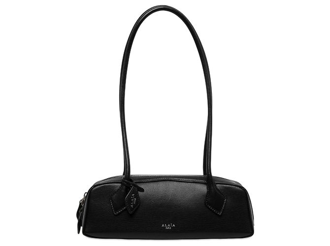 Bolso de hombro Le Teckel ALAÏA de piel de cabra negra Medium