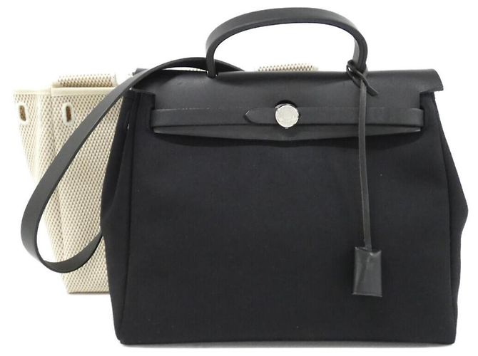 Hermès Hermes New Herbag PM 038465CB Handtasche Schwarz