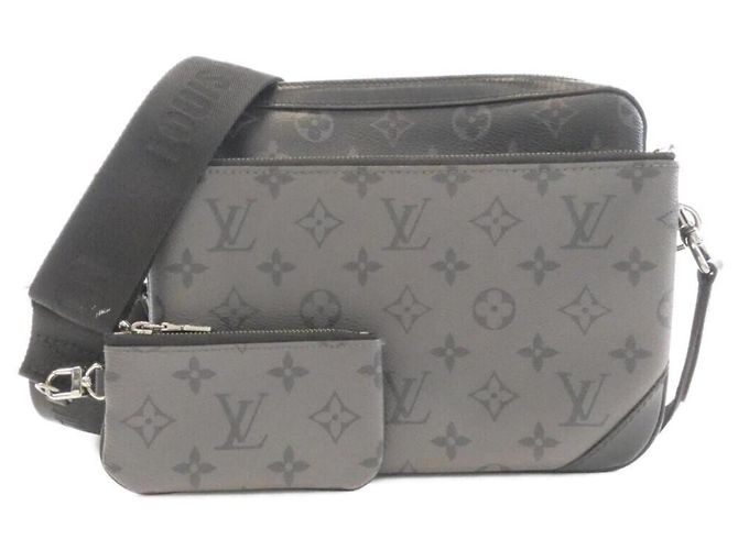 Louis Vuitton Monogram Eclipse Reverse Trio Messenger Tasche Schwarz