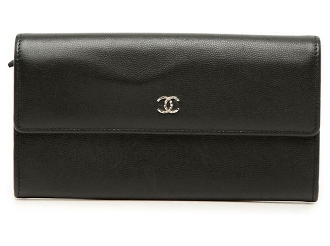 Cartera larga Chanel Coco Mark Negro