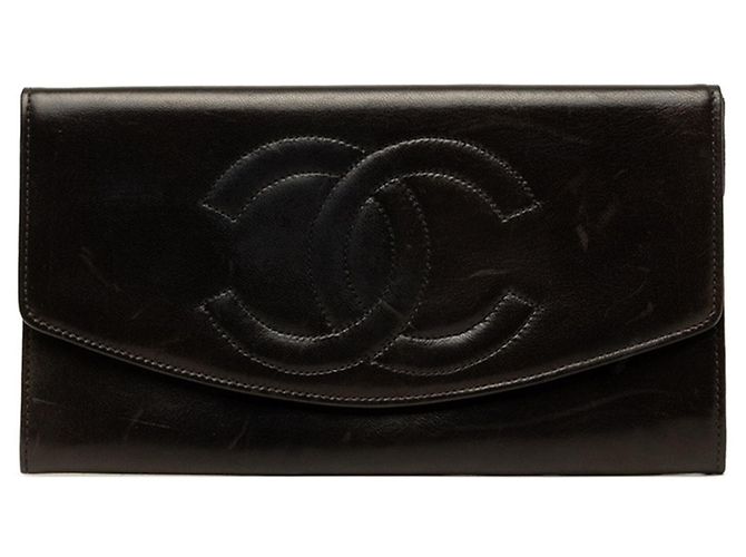 Carteira Longa Chanel Coco Mark Preto
