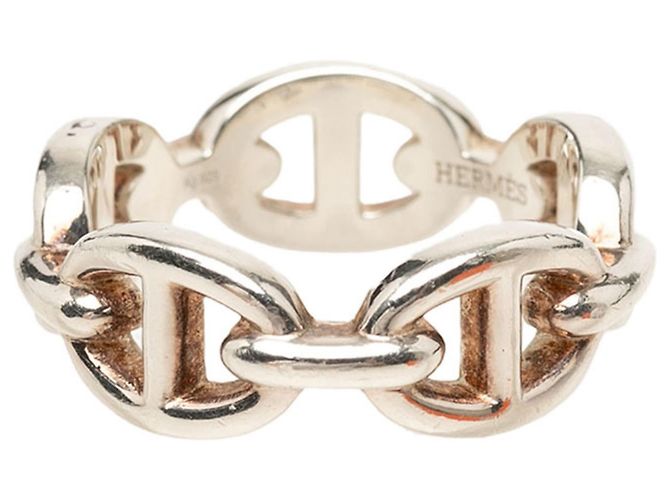 Ring Hermès Anel Hermes Chaine d'Ancre Enchainée PM Prata
