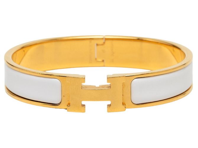 Hermès Hermes Click H PM Bangle White Golden