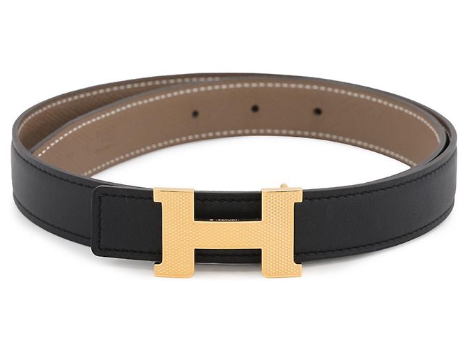 Hermès Hermes Constance H Gürtel Schwarz