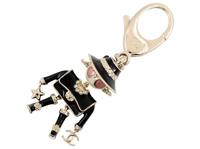 Chanel Keychain Mademoiselle Gabrielle Black
