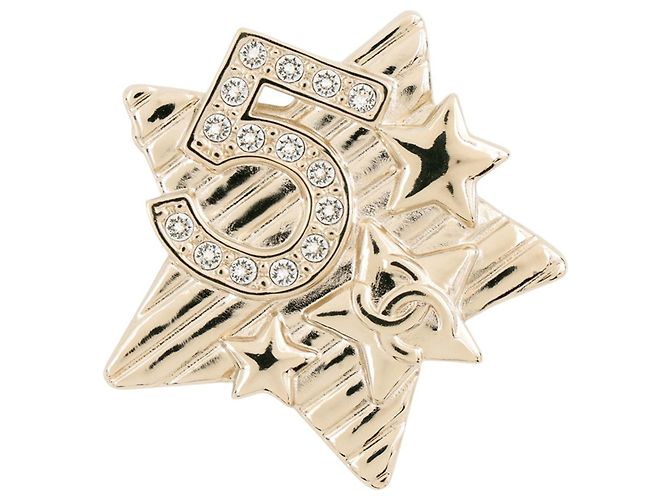 Broche Chanel Coco Mark No. 5 Star Dorado