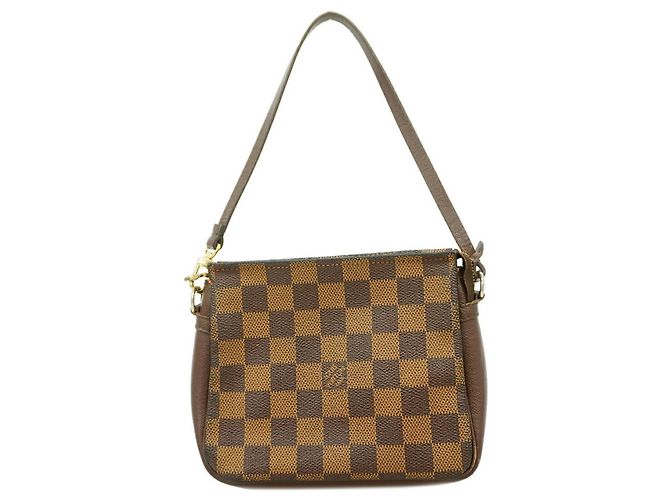 Louis Vuitton Damier Trousse Makeup Bag/Pouch N51982 Ebene