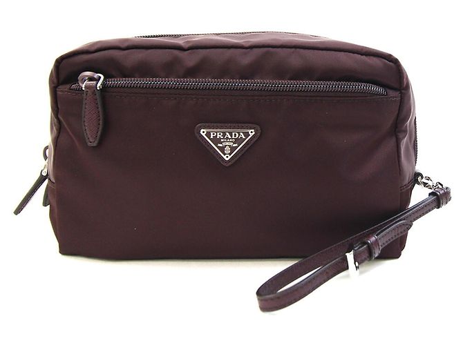 Pouch per borsa Prada in Bordeaux Brown Bordò