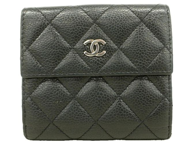 Chanel Matelassé Caviar Leather Wallet - Black