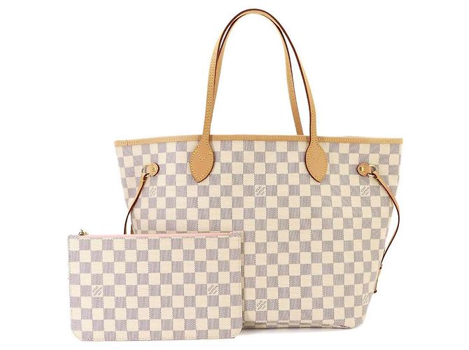 Sac à main cabas Louis Vuitton Neverfull MM Damier Azur