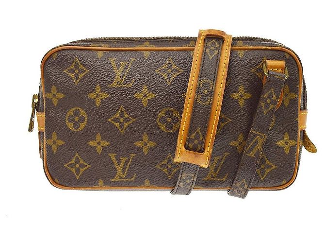 Louis Vuitton Pochette Marly Bandouliere Monogram Canvas Marrom
