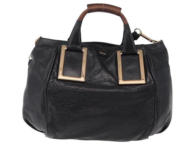Chloé Ethel Borsa in pelle nera Nero