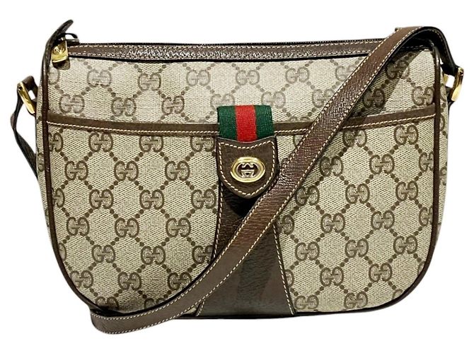 Borsa a tracolla Gucci in PVC beige