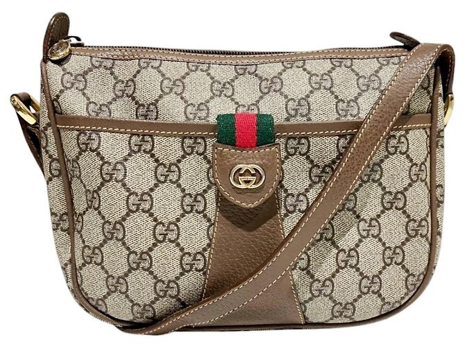 Bolsa de Ombro Gucci Sherry Line Bege