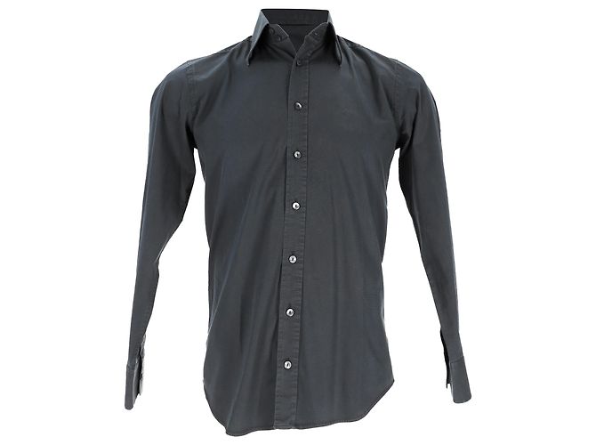 Camicia con bottoni Dolce & Gabbana in cotone grigio
