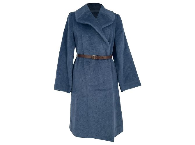 Casaco com cinto Marc Jacobs em Baby Llama azul