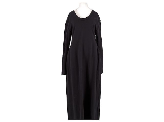 Autre Marque Vestido largo de algodón negro GIA STUDIOS