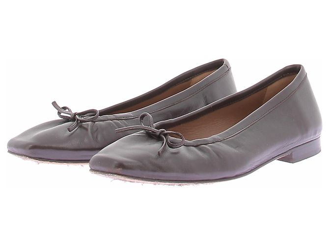 Autre Marque Bailarinas marrones de cuero