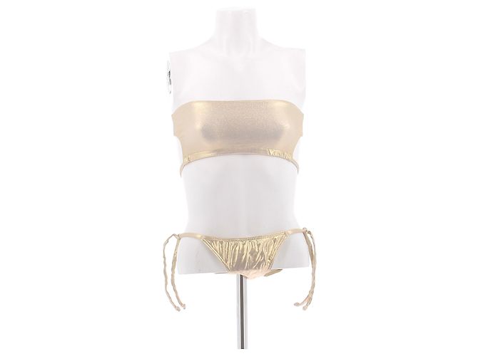 Autre Marque Goldener Bikini