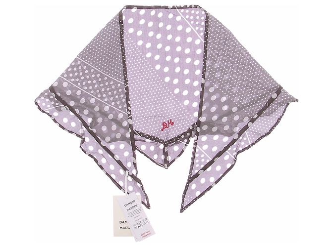 Autre Marque Kopftuch mit Polka Dots Lila