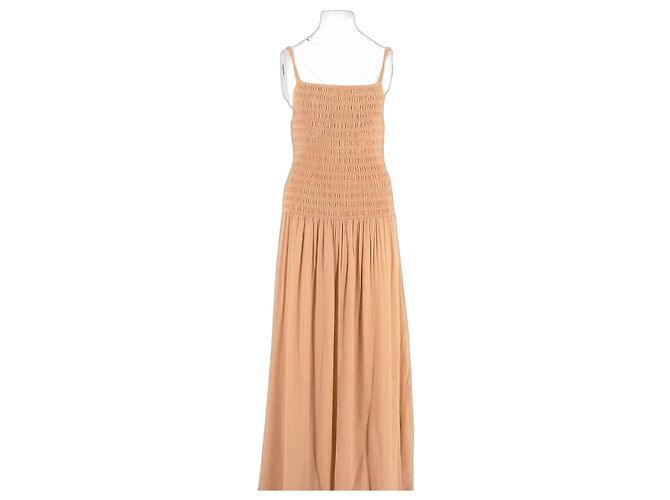 Totême Maxikleid Beige Viscose
