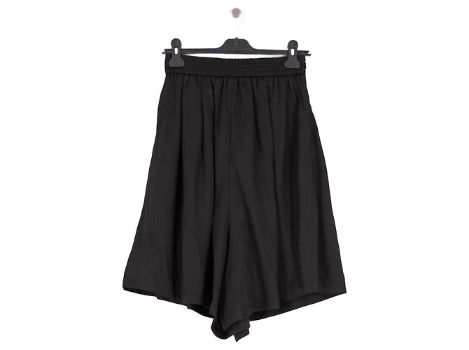 Autre Marque Schwarze weite Shorts aus Viscose
