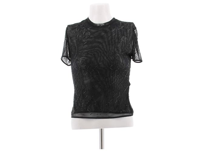 Top trasparente nero Blumarine