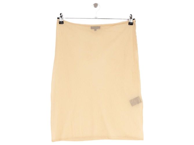Gonna Soeur in cotone beige a taglio dritto