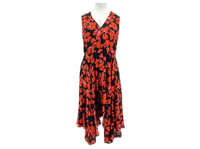 A.L.C Gedrucktes Seidenkleid Rot