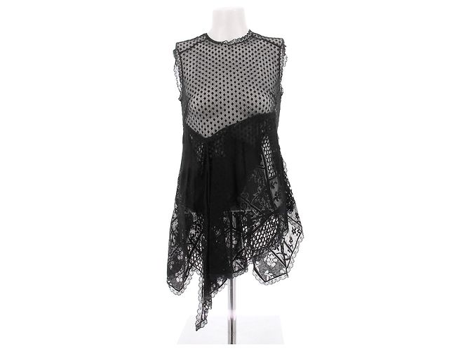 Autre Marque Mini vestido de encaje negro