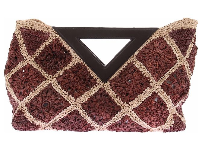 Veronica Beard Pouch in rafia Vesper