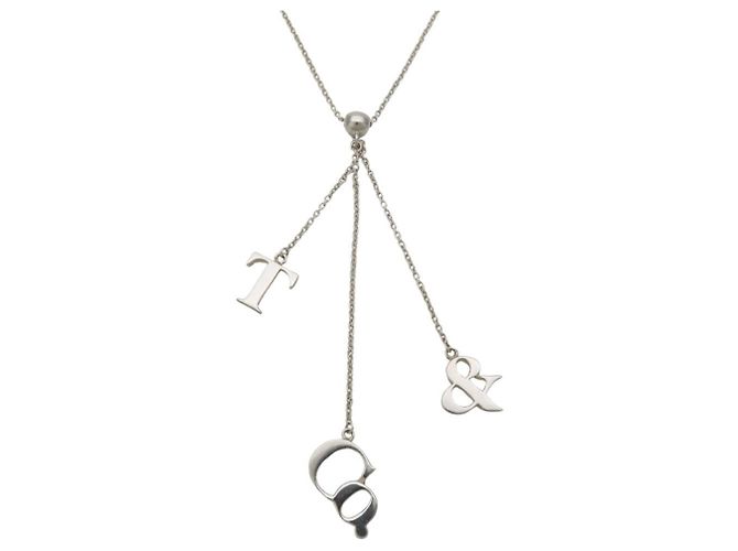 Autre Marque Tiffany & Co. Silberanhänger Halskette