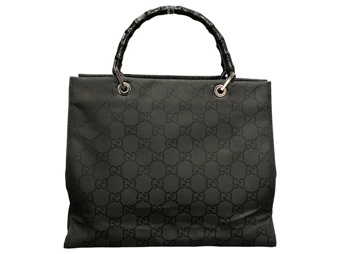 Bamboo Sac cabas Gucci en nylon noir