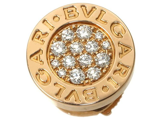 Bulgari Pendientes de botón Bvlgari en oro rosa 18K