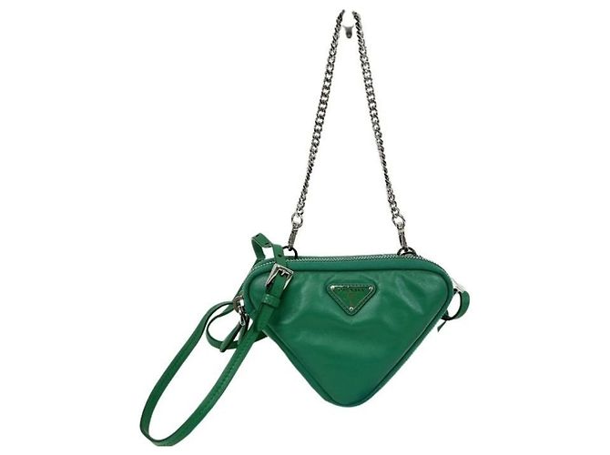 Bolsa de ombro mini Prada Triangle