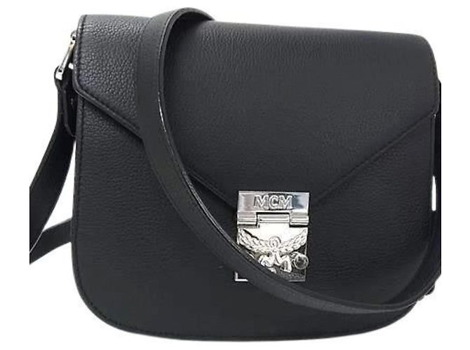Borsa a tracolla MCM Patricia in pelle nera